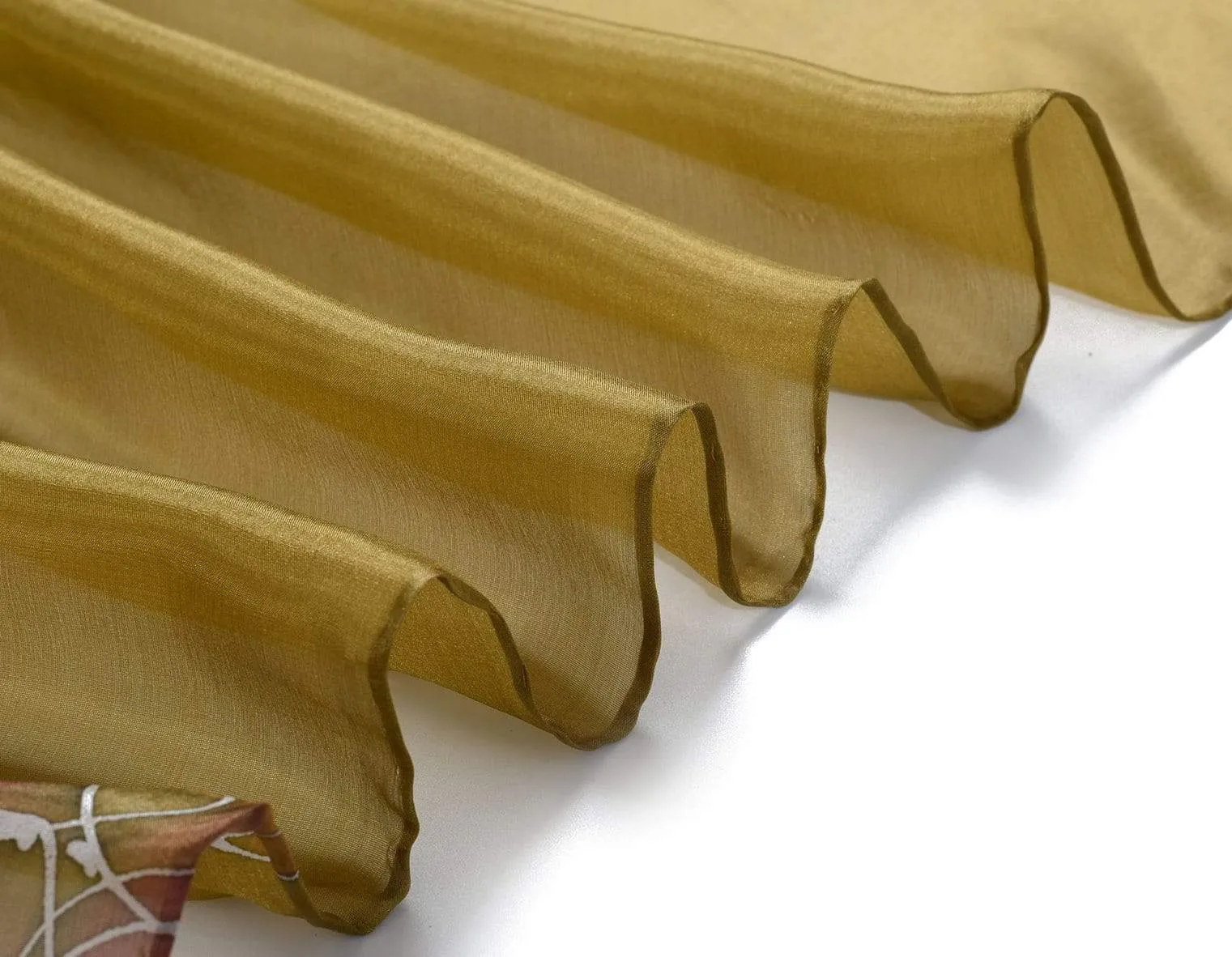 Long Hand Painted Silk Scarf - Monochrome Flowers