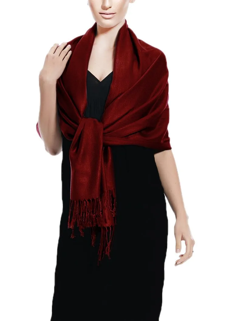 Maroon Pashmina Shawl Wrap Scarf