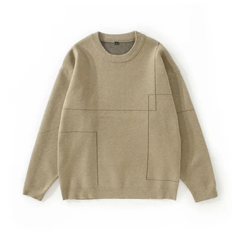 Men's Casual Wool Business Jumper with Mid Collar | Ideal for Autumn/Winter