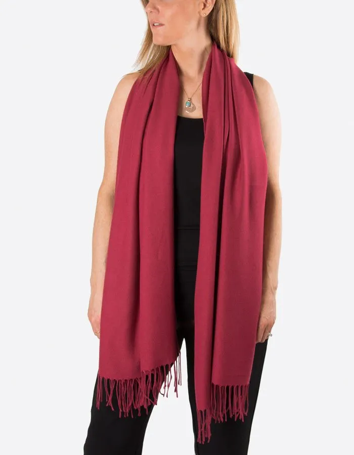 Mulberry Red Pashmina