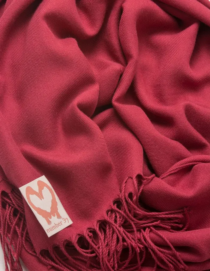 Mulberry Red Pashmina