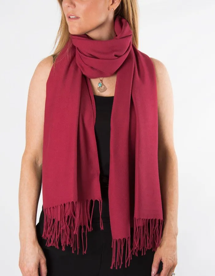 Mulberry Red Pashmina