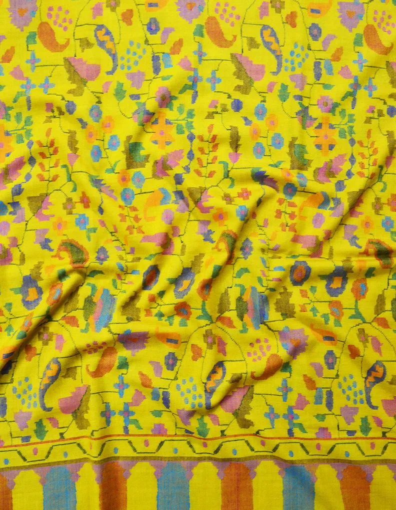 mustard kani pashmina shawl 7775