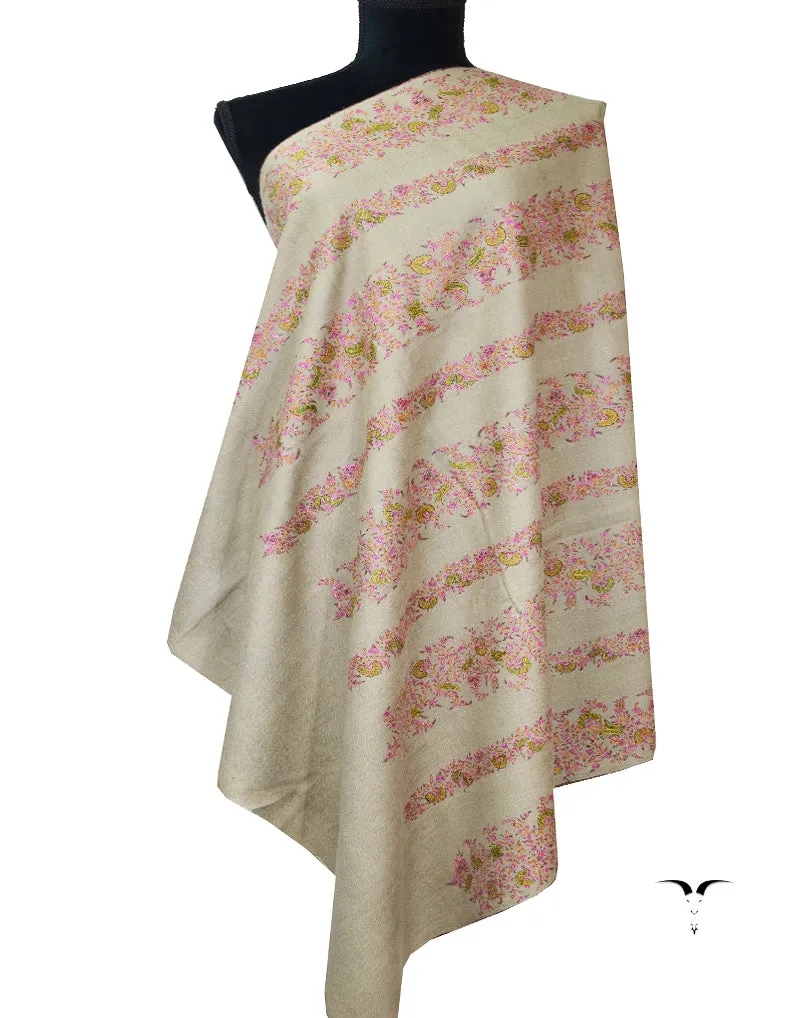 natural embroidery GI pashmina shawl 7889