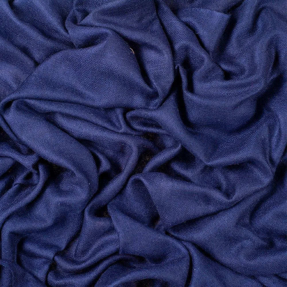 Navy Blue Cashmere Shawl