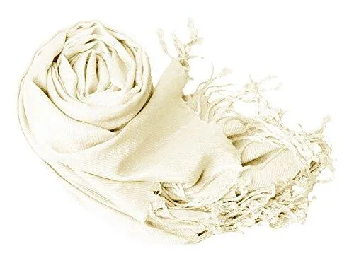 Off White Pashmina Shawl Wrap Scarf
