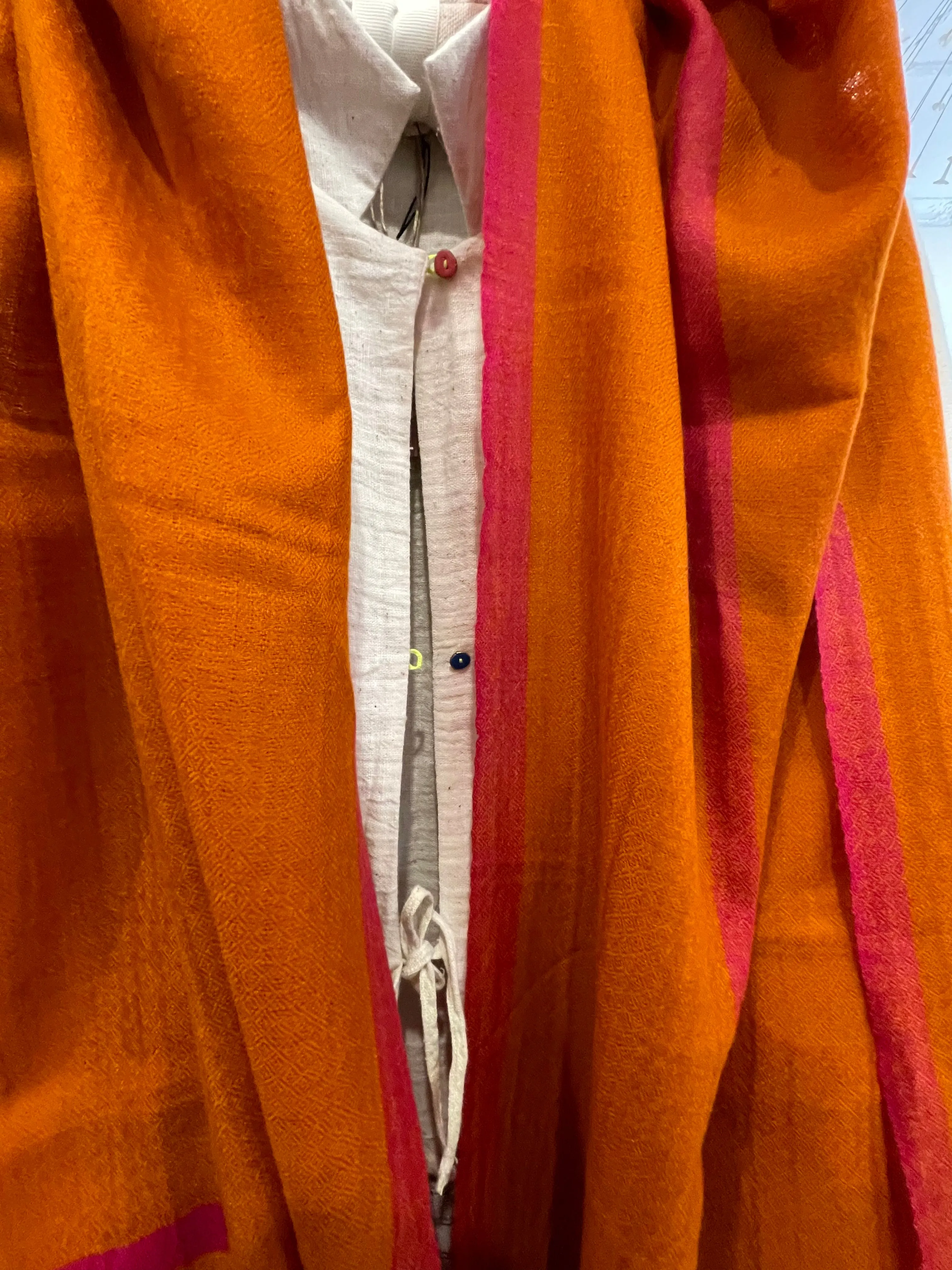 Pashmina Muffler Scarf - Bitter Orange   Neon Pink
