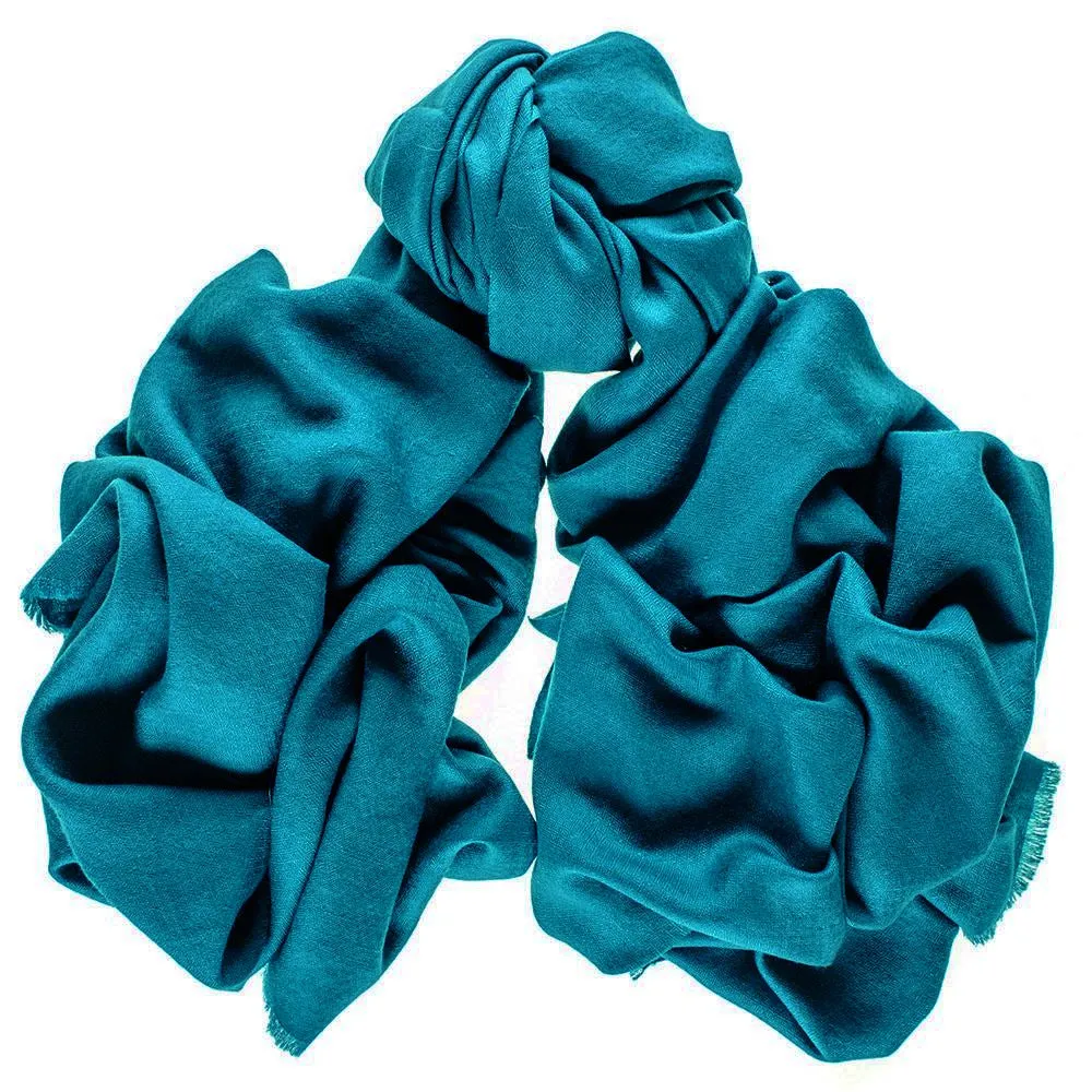 Peacock Green Cashmere Ring Shawl