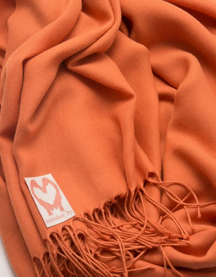 Pumpkin Orange Wedding Pashmina