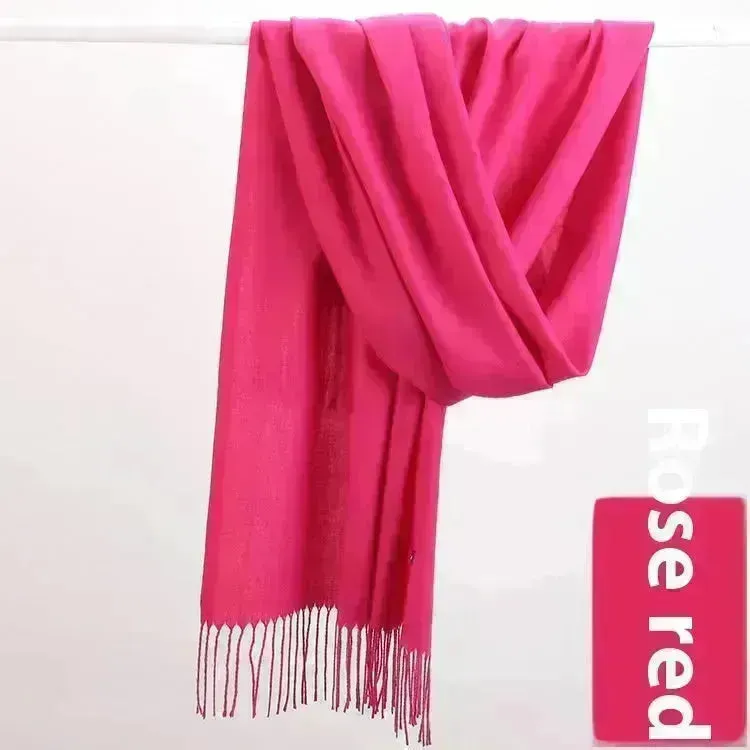 Pure Color Warm Keeping Scarf All-match Cashmere Shawl