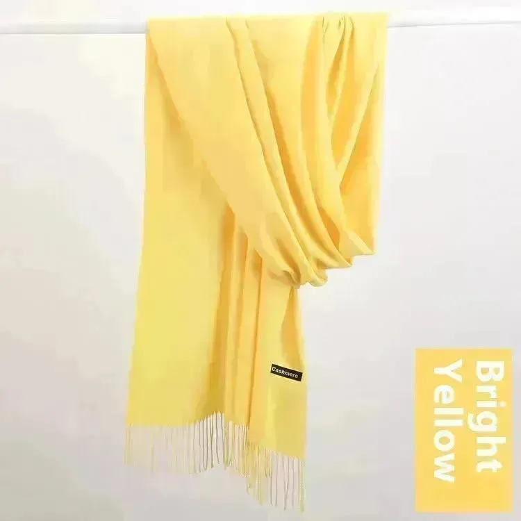 Pure Color Warm Keeping Scarf All-match Cashmere Shawl
