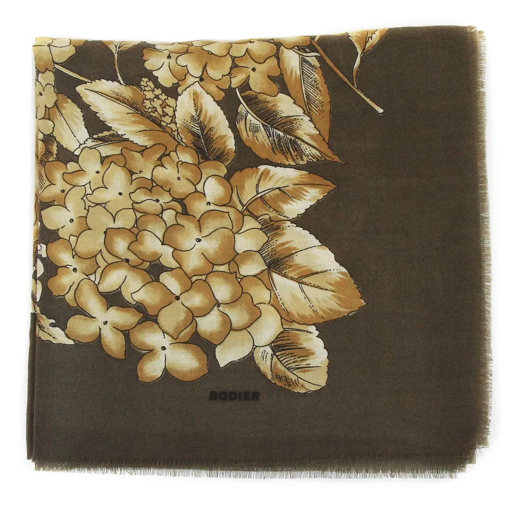 Rodier - Wool Floral Shawl 2154-2 Green