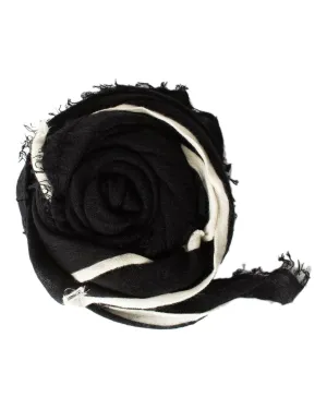 Rosa Cashmere Scarf in Black x Milk