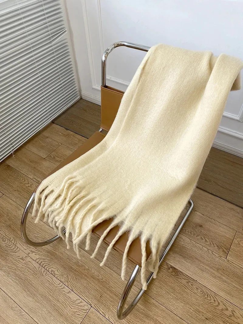 Solid Color Women Thick Shawl Winter Warm Fashion Pashmina Scarf
