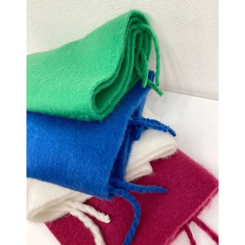 Solid Color Women Thick Shawl Winter Warm Fashion Pashmina Scarf
