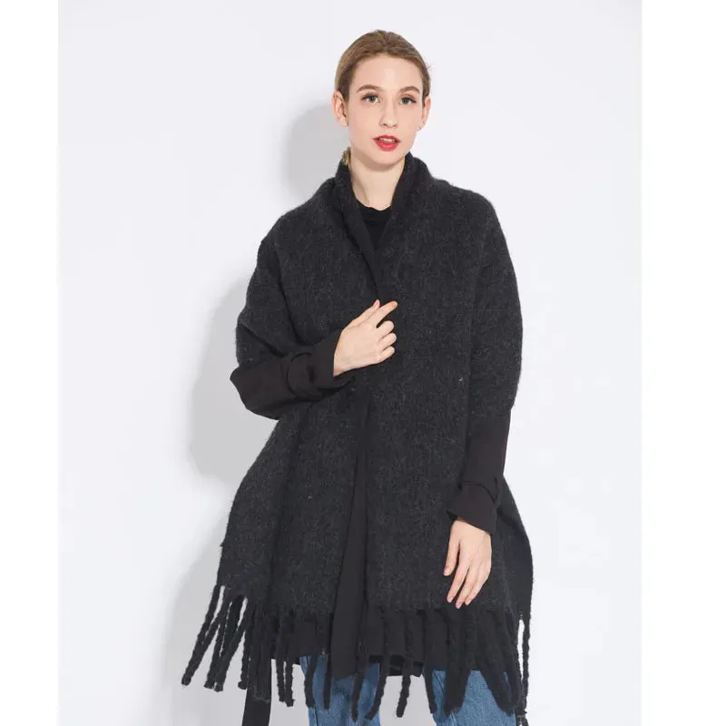 Solid Color Women Thick Shawl Winter Warm Fashion Pashmina Scarf