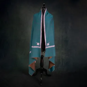 Sozni Hand Embroidered Double Sided Pashmina Teal