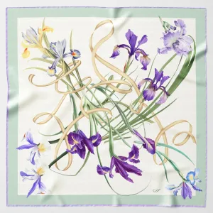 Susanna - Hand Rolled Silk Foulard - Mint