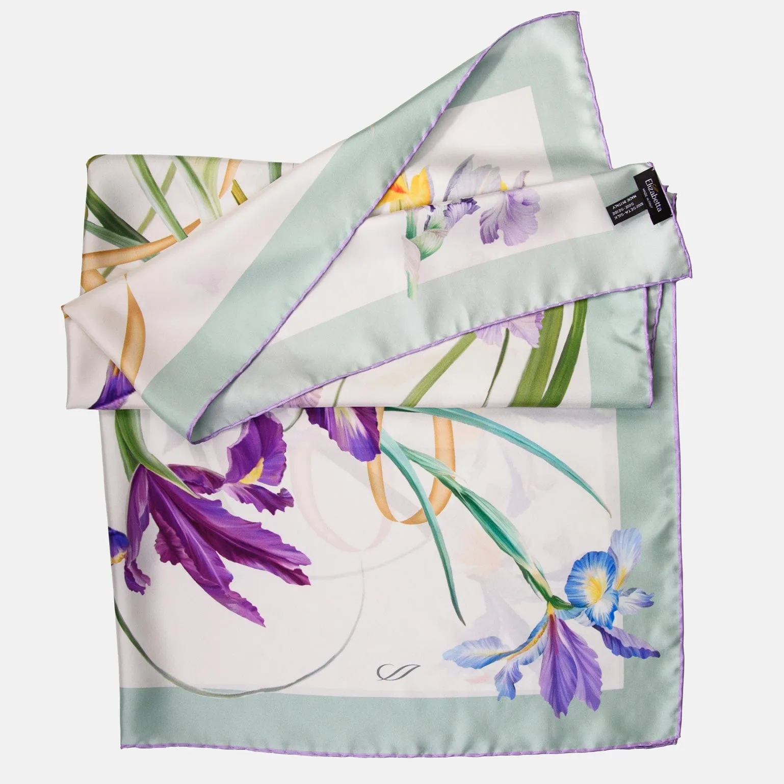 Susanna - Hand Rolled Silk Foulard - Mint