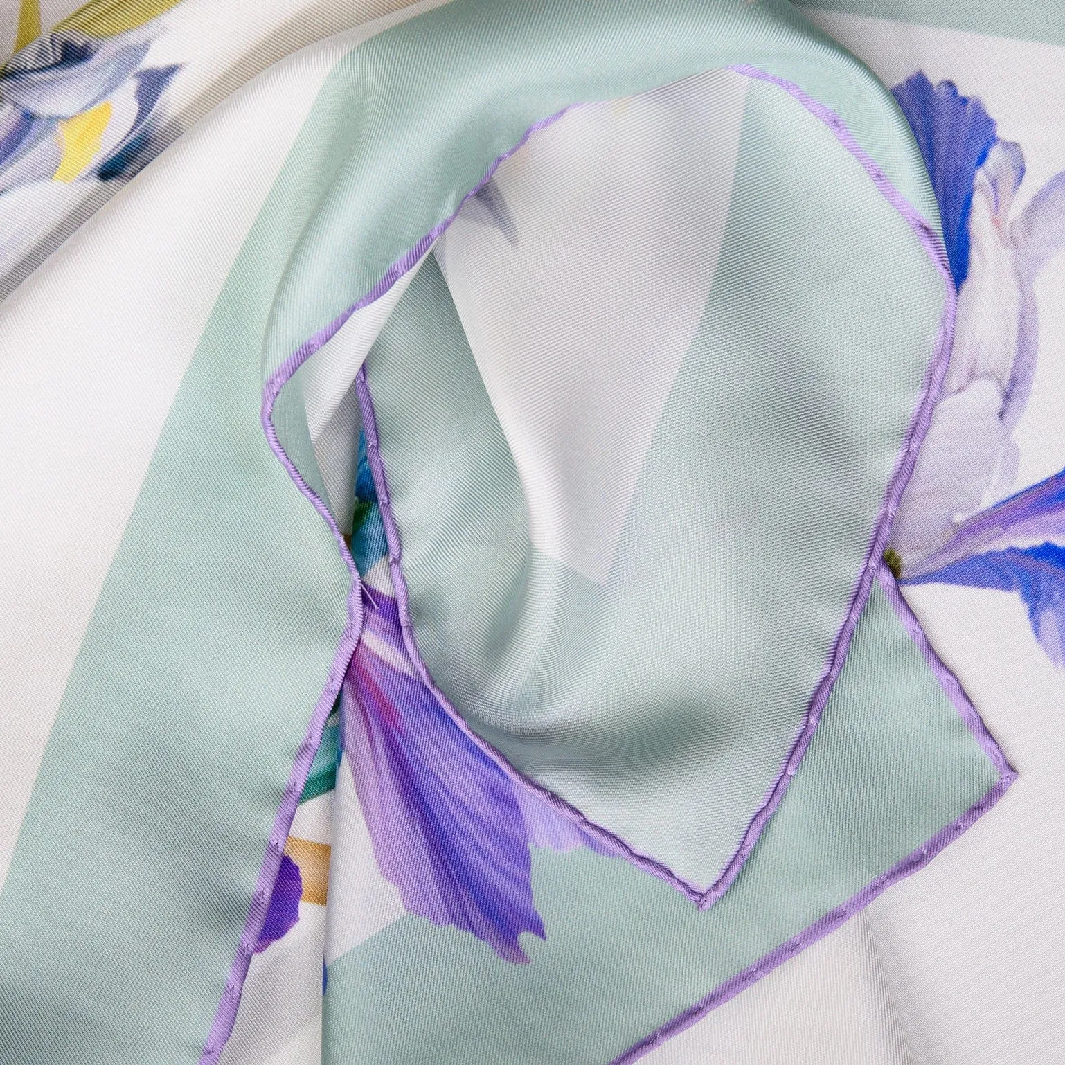 Susanna - Hand Rolled Silk Foulard - Mint