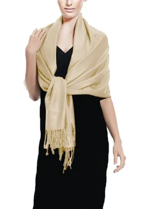Tan Pashmina Shawl Wrap Scarf