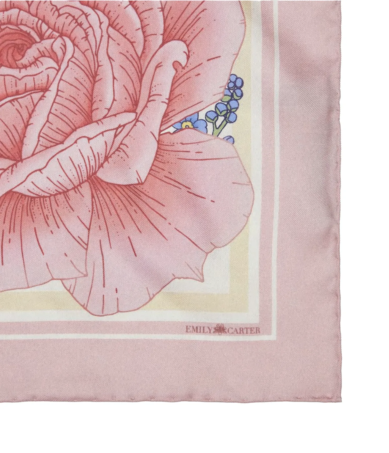 The Rose & Bluebell Silk Neckerchief | 45x45cm