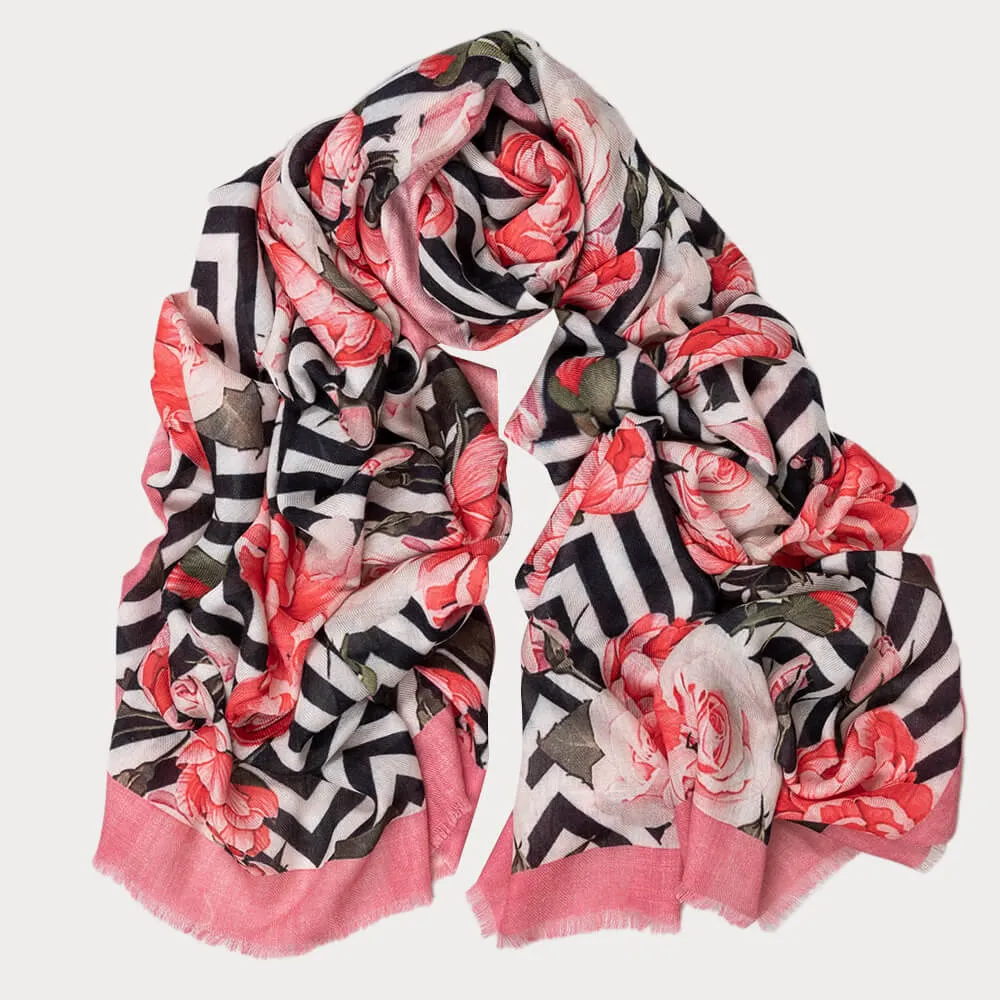 The ‘Unexpected’ Trilogy - Pink Peony Cashmere and Silk Wrap