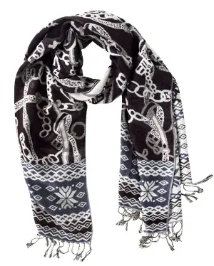 Womens Soft Silk Feel Woven Luxurious Pashmina Shawl Scarf Wrap